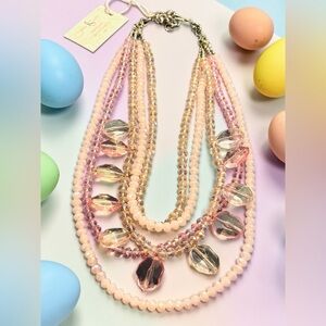 Sassy Jones Beaded Multi-Strand Pink Malia Necklace